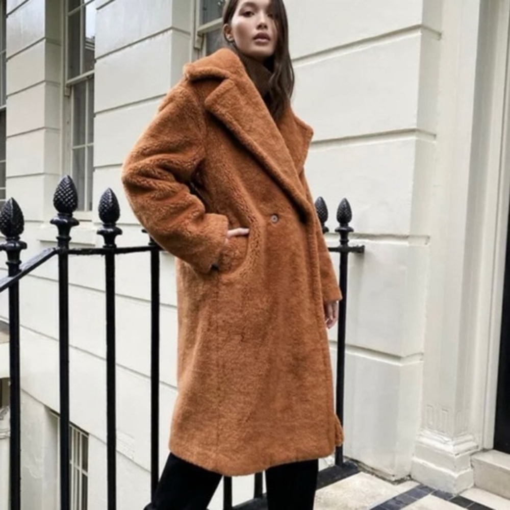 Aritzia Babaton The Teddy Coat in Dark Brulee Size XXS
